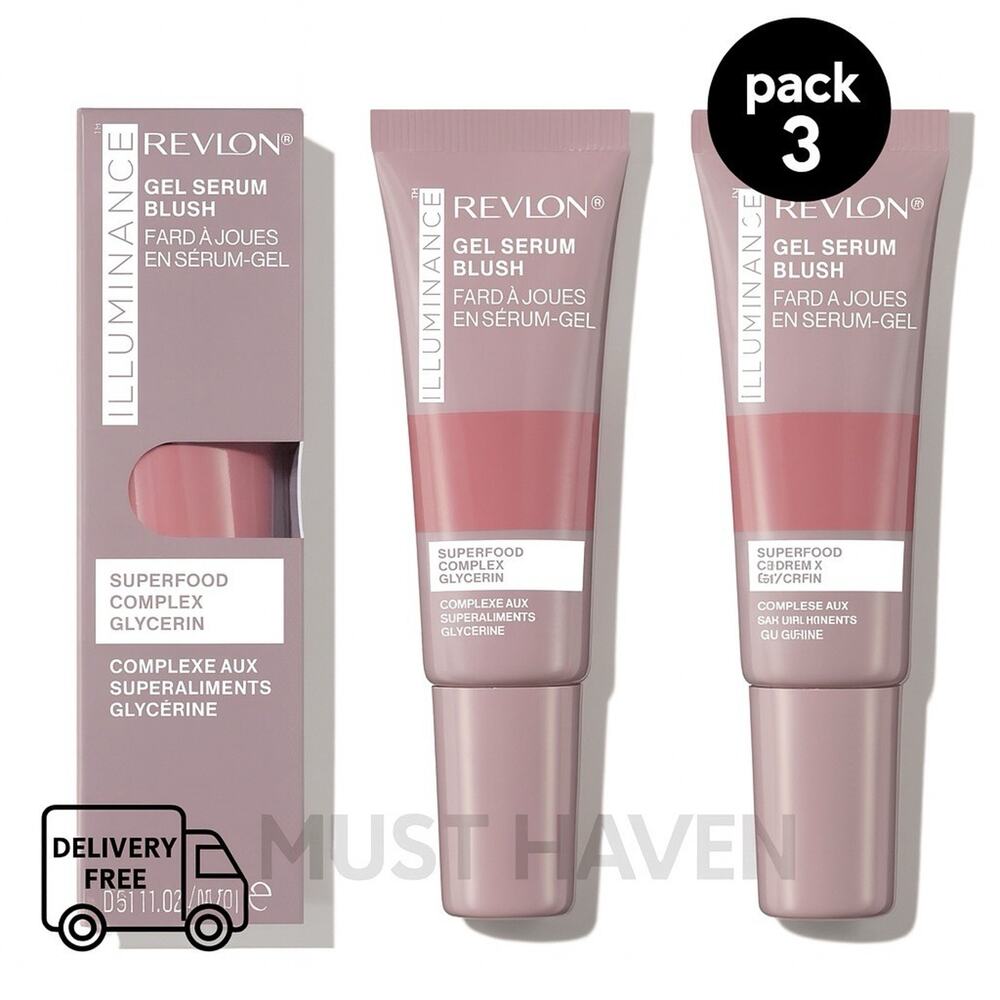Revlon Illuminance Gel Serum Blush Pack 3 – Hydrating Natural Cheek Tint 130